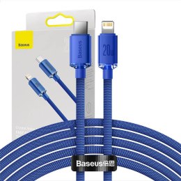 Baseus Kabel USB-C do Lightning Baseus Crystal Shine, 20W, PD, 2m (niebieski)