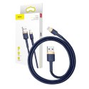 Baseus Kabel USB Lightning Baseus Cafule 2.4A 1m (złoto-granatowy)