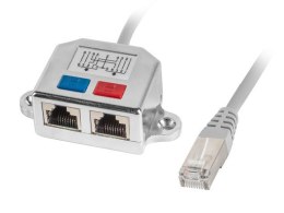 Adapter Lanberg AD-0026-S (RJ45 M - 2 x RJ45 F; kolor szary)