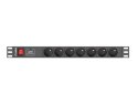 Listwa RACK Lanberg PDU-07E-0200-IEC-BK (7 x UTE; 10 A; 2m; kolor czarny)